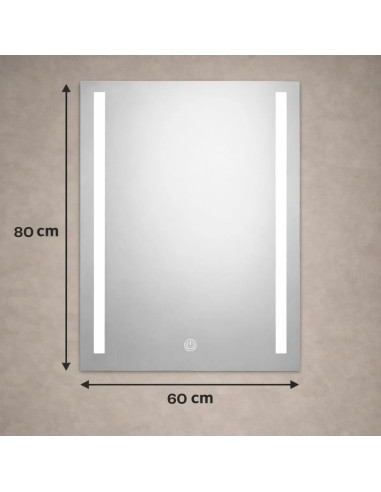 Espejo Led Táctil Vertical 60x80 Dimerizable ZC